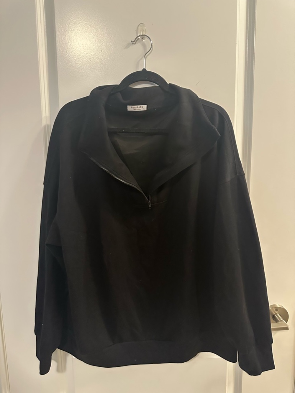 Amazon Black Half-Zip Crewneck Sweater